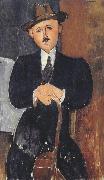 Amedeo Modigliani Seated Man with a Cane (mk39) painting